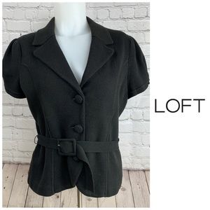 Loft Knit Belted Short Sleeve Cardigan